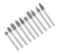 aqxreight 10Pcs File Milling Cutter Carbide Grinding Woodworking Reaming Carving Router 3mm The End Handle Makes File Milling CutterRotary FileCarbide FileWood FileWood Carving