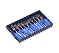aqxreight 10Pcs File Tungsten Carbide Grinding Burr Grinder Head Set Kit for WoodworkingSingle Cut Silver Needs Efficiency Various The in are Set There Sizes (#1)