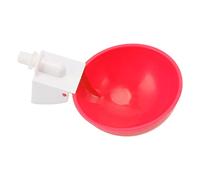 aqxreight 10PCS G1/8 Male Thread Chicken Waterer Cup, Thicken Automatic Poultry Water Feeding Equipment, Rustproof Material, Convenient Installation, Wide Range of Applications (Red)