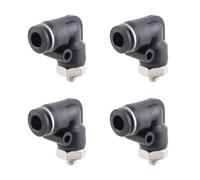 aqxreight 10Pcs Pneumatic Connectors L Shape Right Angle External Thread Quick Pipe Fittings Air Compressor Accessories4 M5 with Oval Easy Rings Pneumatic Outside are These Connectors Pipe (6-M5)