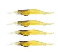 aqxreight 10Pcs Soft Lifelike Shrimp Fishing Lures Artificial Bait Tackle for Saltwater Freshwater Bass Trout Redfish with Dual Internal Structure