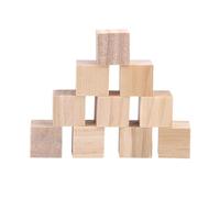 aqxreight 10Pcs Unfinished Wood Craft Blocks for DIY Art Projects Kids Playroom and Rustic Home Accents 25mm (10mm (50 pieces))