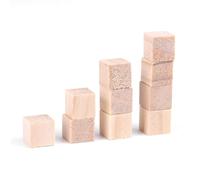 aqxreight 10Pcs Unfinished Wood Craft Blocks for DIY Art Projects Kids Playroom and Rustic Home Accents 25mm (25mm (10 pieces))