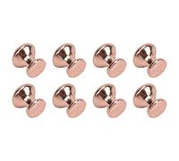 aqxreight 112 Scale Miniature Round Head Pull Handles 8pcs Metal Dollhouse Cabinet Knobs for Drawers Wardrobes Jewelry Boxes (Red Copper Color)