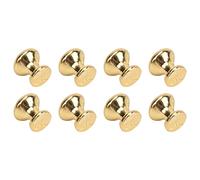 aqxreight 112 Scale Miniature Round Head Pull Handles 8pcs Metal Dollhouse Cabinet Knobs for Drawers Wardrobes Jewelry Boxes (Gold)