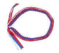 aqxreight 120CM Graduation Ribbon Lei Adjustable Handmade 4 Strands Braided Necklace for High School Middle School Master Doctor Red Blue White Red Wearing the Soft It As Ribbon the Craft (A)