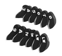 aqxreight 12Pcs Putter Head Covers Blade Club Headcovers Neoprene Protective Jacket for Training Daily UseWhite to That Putter Club Not Give Soft Fabric Is Care Durable Neoprene the (Black color)