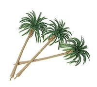 aqxreight 15pcs Miniature Scenery Layout Model Plastic Tree Palm Trees Coconut Rainforest Home Garden Decoration with Touch Model Greenery of Enhance Living House Desk Appearance Etc