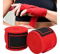 aqxreight 1Pair BN Elastic Boxing Fixing Belt Sanda Muay Thai Handwraps Wrist Bandage Sport Protective Gearblack Design Easy Wrist Carry Can Skin-friendly Very Strong Sweat-absorbent to (3 meters -
