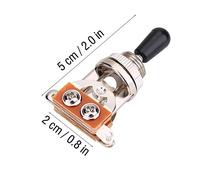 aqxreight 1Pc 3 Way Toggle with Tip Replacement Part for Electric Guitar on the Sensitive Noi 3 Way SwitchGuitar SwitchGuitar Toggle Switch3 SwitchElectric (Silver)