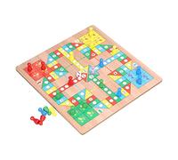 aqxreight 2 in 1 Wooden Flying Chess and Gomoku Board Game for Kids, Dual Sided Educational Table Game for Family Fun, Safe & Portable Travel Toy for Ages 3+ (Ordinary two-in-one chess (flying)