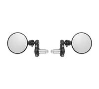 aqxreight 2 Pcs Motorcycle Rearview Mirror Round Folding End Rear View Side Mirror for 7/8in Outer Diameter Handlebar Round Really Lens High Wide and You Let Rearview Gives Degree 360