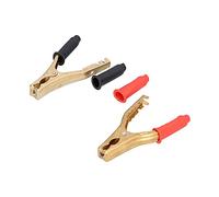 aqxreight 200A Battery Clamp Copper Electrical Connector with Secure Grip for Car Battery Charging and Electronic Projects 2 Pack Red Black Clips