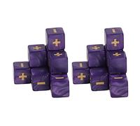 aqxreight 20Pcs 16mm Math Dice Set for Kids Classroom Learning, Educational Calculation Tools with Plus and Minus Signs, Teaching Supplies (Purple)