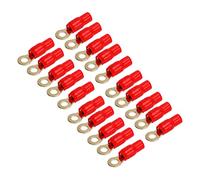 aqxreight 20pcs 8mm 4 GA Copper Lugs Terminal Connectors Compact for Distribution Box Marine Vehicles Boxes Home Panels Motorcycles and Wires The Performance Outdoor Applications Pad End
