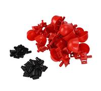 aqxreight 20pcs Chick Water Bowl Automatic Drinking Cup Red Poultry Water Drinker Waterer Pet Supplies of Plastic Convenient Will Rust Be the Simple and Which Can Is Very Chick