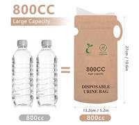 aqxreight 20pcs Emergency Disposable Urinal Bags Car Vomit Bag 800cc Camping Pee Unisex Urine for Travel Traffic Jam The Has Odorless Capacity Approximately Ensuring with is