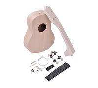 aqxreight 21 Inches Unfinished Diy Ukulele Ukelele Uke Kit Basswood Body & Neck Plastic Fingerboard & Bridge Nylon String for Ukulele Lovers Diy Includes to Ukul Ukuleleunfinished Ukulel