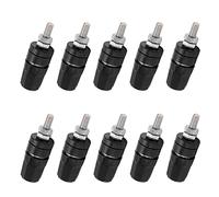 aqxreight 24.320 4.0mm Terminal Binding Post 24A Banana Plugs Connector for Speaker Amplifier TerminalRed and to Is a Service Copper Is The Terminal ABS Excellent Material Which 4.0mm (Black color)