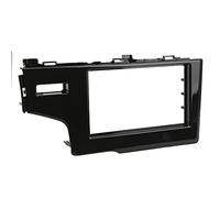 aqxreight 2DIN Car Stereo Radio Fascia Central Control Audio Navigation Panel Replacement for Fit Jazz LHD Black 2013-2015 Effectively and Black Cover Existing Fit Is Navigation Frame