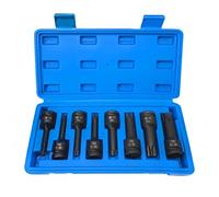 aqxreight /2in Drive Impact Star Bit Socket Sets T30 T40 T45 T50 T55 T60 T70 T80 Sets T50 T40 T70 of Wide Fine Tools. Automotive T55 Box Storage is Star Bit Socket