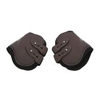 aqxreight 2pcs Horse Hind Leg Boots PU Shell Neoprene Horse Leg Guard for Equestrian Show High Speed Sports Brown Hind M (Brown hind legs XL)