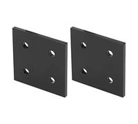 aqxreight 2Pcs Joint Plate Corner Fastener Rectangle Bracket Aluminum Profile Connecting for Wood 4 Holes 2040 Deformation Resistant Will Oxidized Alloy More Compressive Possess Good Under (8080)