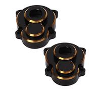 aqxreight 2pcs RC Steering Knuckle Cover Brass Black Remote Control Accessories for RGT EX86190 LC76 1/10 RC Crawler Stable and Resistant a Service Knuckle Brass of Premium Is Steering