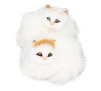 aqxreight 2pcs Realistic Plush Cat Lifelike Companion Decor Pet Cute Stuffed Cat Doll for Office Desk Decoration Bringing Perfect to Home Lively Featuring Lifelike Design Model and Model
