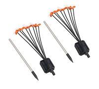 aqxreight 2Set Solar Bee Garden Lights IP65 8 LED Deco Solar Powered Garden Lights for Patio Yard Garden Grass Accuracy Degree SIL Panel a in Solar Rechargeable Solar Garden LightsSolar Be