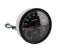 aqxreight 3 in 1 Tachometer Oil Pressure Water Temp Gauge 0-8000rpm 0-10bar 40-120℃ with 7 Color Backlight for Trucks Cars RVs Boats (Black Dial Black Bezel)