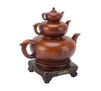 aqxreight 3 Layer Resin Teapot Sculpture Lucky Wealth Prosperity Figurine Feng Shui Decor Ornament Desktop Decoration Statue Home Office Decor with Smooth Texture Full Color for Living
