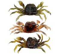 aqxreight 3 PCS 10cm 30g Soft Fishing Lures Crab Artificial Bait Soft Fish Bait with Hook Exceptional Action Claws for Trackle Colors Lifelike Protective Cover Attract Bright Pvc