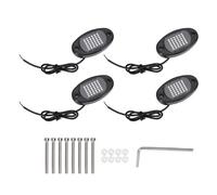 aqxreight 36 LED Rock Lights Underglow Light for Car Truck ATV UTV SUV Underglow Lights LED Neon Trail Rig Lamp with 5050 SMD Chips for Off Road AUTO Motorcycle Boat (White Light)