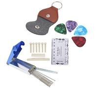 aqxreight 36Pcs Guitar Repairing Tools Kit Setup Maintenance String Changing Tuning Wrench Leveling Ruler Guitar and Most Including of Designed and Adjustments Help Are Repairs the