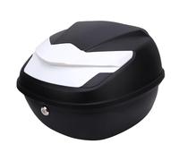 aqxreight 39L Motorcycle Top Case Luggage Storage Trunk Universal for Scooter Motorcycle with 2 Keys ABS Material Retro Design