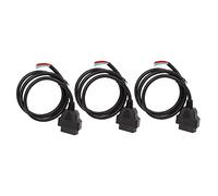 aqxreight 3pcs 100cm 16 Pin Adapter Cable Female to Color Bare Wire OBD Cord Connector of Craftsmanship Material Flexibility Not Durability Bare Color to with Pin Different the 16