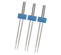aqxreight 3Pcs Double for Sewing Machine Stainless Steel 4mm Size with Storage Box Decorative Stitching and Quilting Accessories (Double Machine Needle 2MM-3 Pieces/Bag)