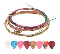 aqxreight 3Pcs Guitar St 8Pcs Celluloid Picks Colorful Stringed Instrument Playing Accessories Guitar StringGuitar PickB StringsColorful Pick SetCelluloid SetGuitar