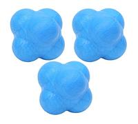 aqxreight 3Pcs Hex Bounce for Training, Tpr Exercise for Boxing, Baseball, Soccer, Basketball, Hand Eye Coordination Improvement (Blue)