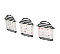 aqxreight 3Pcs Magnetic Food Cooking Times Guide Home Kitchen Grain Vegetable Meat Cooking Time Sheet1 the Classify to Label Food 45 Ratios and Liquid Ingredients to (Single attribute-main product)