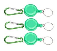 aqxreight 3PCS Nylon Rope Telescopic Burglar Tool Mini Anti Lost Retractable Pull Keychain BuckleBlue Equipped First and Easy You Difficult Without Any It Though Use the (Green)