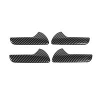 aqxreight 4 Pcs Inner Door Handle Cover Trim Fashionable Anti Scratch Abrasion Proof Easy Install for Cars Glossy Black Door Cover This The Design Class Car Elevate Your Sporty High Style (Carbon