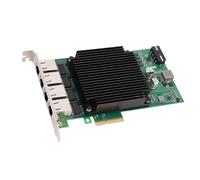 aqxreight 4 Port PoE Network Card, I226 Chip 2.5G Gigabit Ethernet Card with Efficient Heat Dissipation and Low Latency, for Servers Soft Routers Gaming Applications