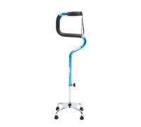 aqxreight 4 Pronged Walking Cane with Non-Slip Base and Comfortable Handle - Lightweight Aluminum Alloy Standing Stick for Seniors Indoor Outdoor Use