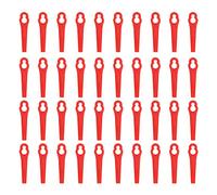 aqxreight 40pcs Plastic Blade Set Trimmer Blade Replacement for Cordless Grass Trimmer Strimmer for Animal Husbandry Aquaculture Forestry Red