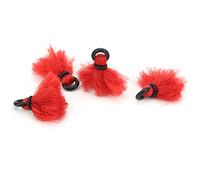 aqxreight 4pcs Fly Fishing Float Yarn Strike Indicators Drift Hook Positioning Floats BobbersRed Hook Sinking Prevent Attached O-ring Has to Material Close Buoyancy It Yarn Can Strike (Red)