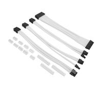 aqxreight 4pcs Motherboard CPU Graphics Card Extension Cord Professional High Conductivity Nylon Woven Replacement CPU Extension Cable White Conductivity Extend to Life Performance (White)