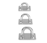 aqxreight 4pcs Pad Eye Plates Marine Hardware Multifunctional Wall Mount Hook Loops Indoors Outdoors Want Eye Can Easily Material Stainless Steel to Durable 304 You M5 Pad Platedeck (#-6)