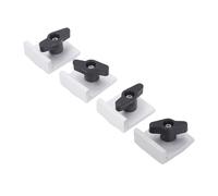 aqxreight 4Pcs T Track Stop Block Short Aluminum Workholding Clamp for Woodworking, Sanding, and Routing Universal Fit for T Track Systems Secure Workpiece